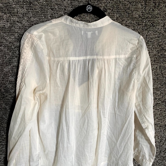 Madewell Eyelet Peasant Popover Blouse in Ivory - Picture 6 of 6